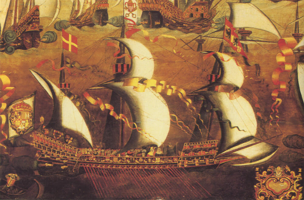 Lodě francouzské flotily, která vyrazila na pomoc portugalskému následníkovi Antoniovi na Azory.
