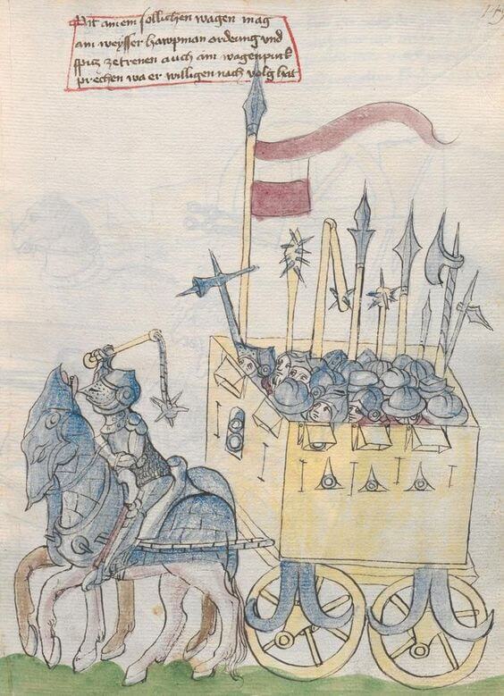 Další vyobrazení bojového vozu z 15. století
