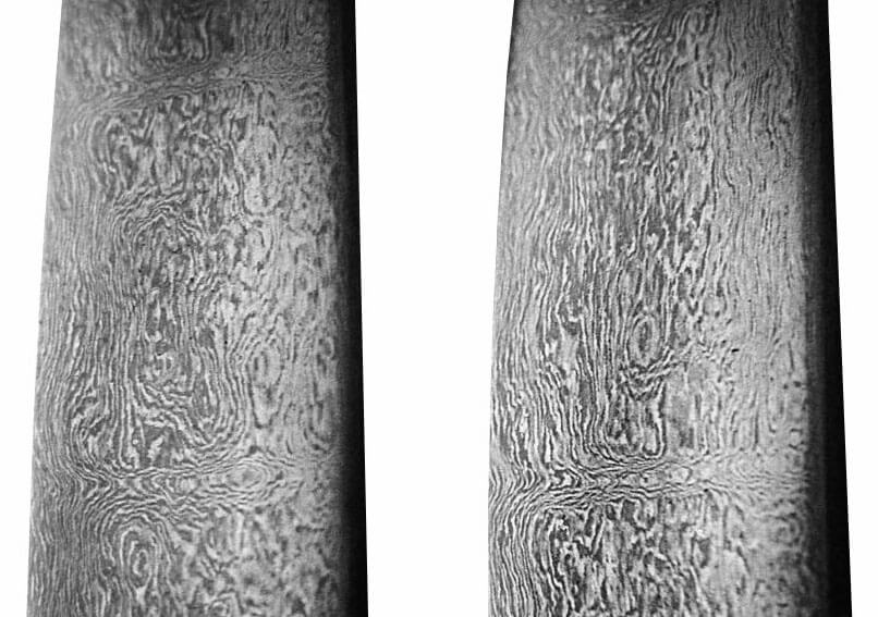 Vzor na originální čepeli damascénského meče z 13. století