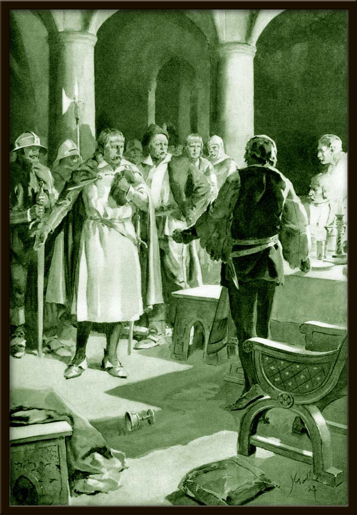 Zajetí krále Václava IV. českými pány a markrabětem Joštem v představě Jana Gotha