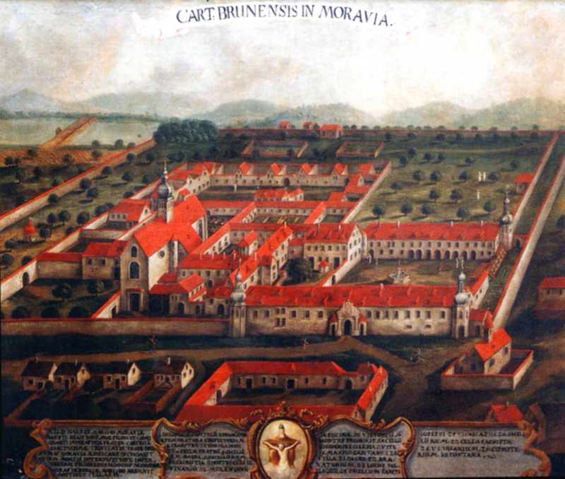 Markrabě Prokop zemřel v kartuziánském klášteře v dnešním Králově Poli, který založil jeho otec Jan Jindřich. Obraz od P. Martina Aretia asi z roku 1680