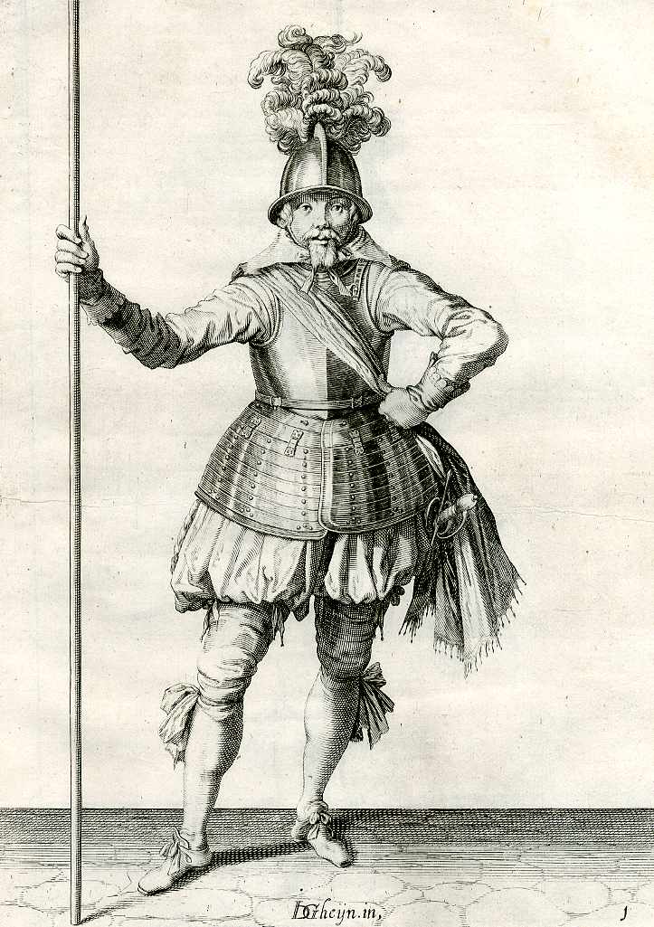 Pikenýr na rytině Jacquese de Gheyna z roku 1608