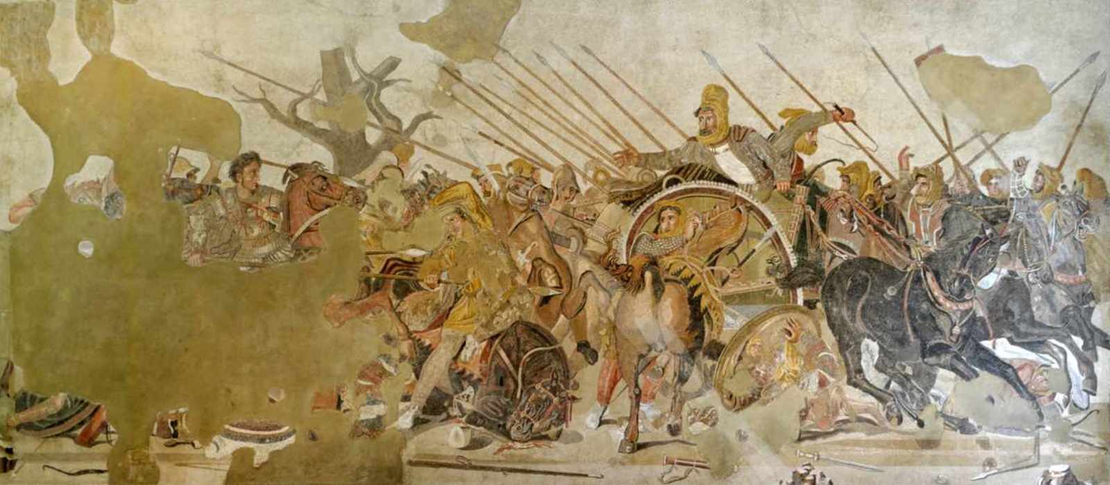 Alexandr Veliký na mozaice z Pompejí