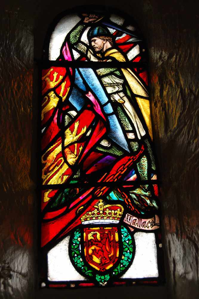 William Wallace na vitráži v edinburghské katedrále